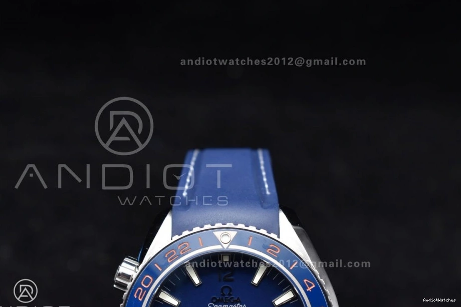 Clone Ocean Co-Axial Dial Super Strap Blue GMT A8605 600M Best Blue VSF on Edition Ceramic Trendsetting Planet 43.5mm Bezel 1009 Rubber 1:1 0313